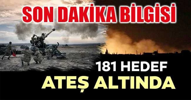 TSK 181 hedefi ateş altına aldı