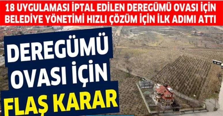ISPARTA DEREGÜMÜ OVASI İÇİN FLAŞ KARAR
