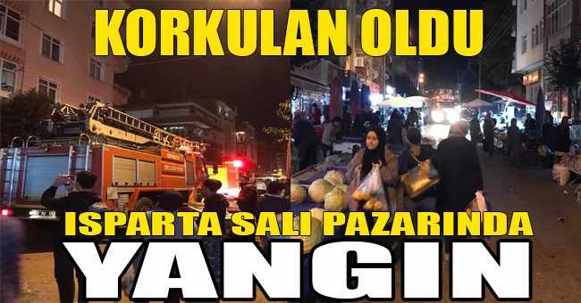 SALI PAZARINDA YANGIN KORKUTTU