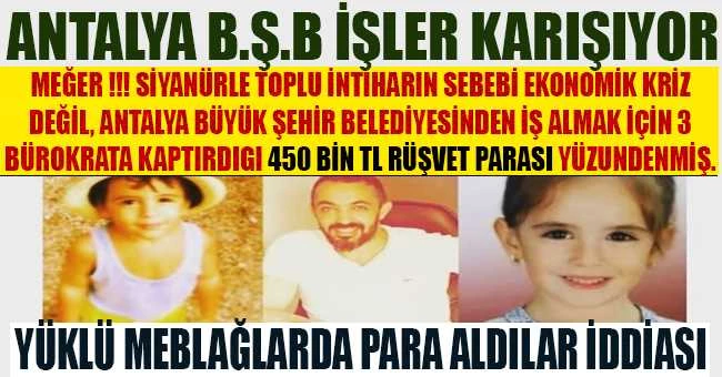 ANTALYA 3 BELEDİYE BÜROKRATINA SELİM ŞİMŞEK SORUŞTURMASI