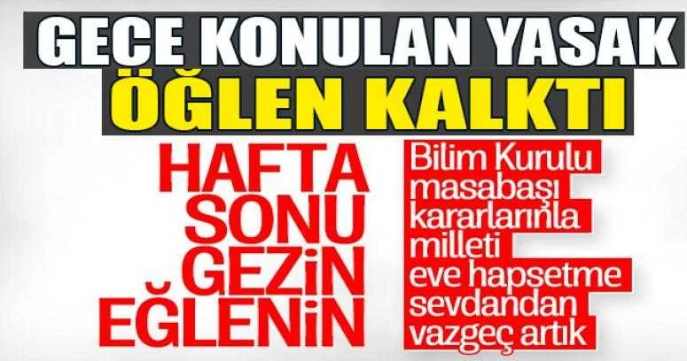 Cumhurbaşkanı Erdoğan sokağa çıkma yasağını iptal etti