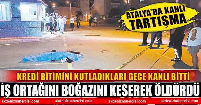 İŞ ORTAĞINI BOĞAZINI KESEREK ÖLDÜRDÜ