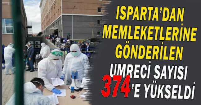 ISPARTA’DAN MEMLEKETLERİNE GÖNDERİLEN UMRECİ SAYISI 374’E YÜKSELDİ
