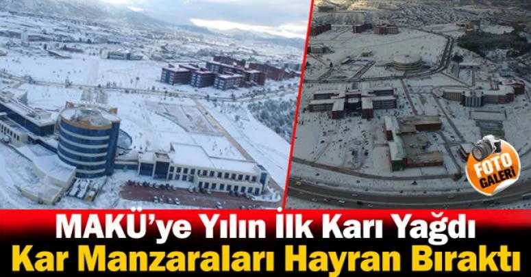Burdur MAKÜ’ye yılın ilk karı yağdı