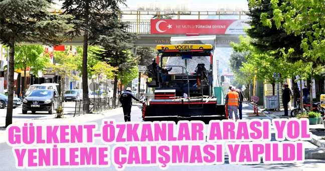Gülkent-Özkanlar arası yol yenileme çalışması yapıldı