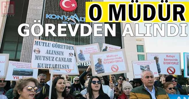 Hayvanseverin protesto ettiği müdür görevden alındı