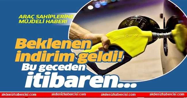 MOTORİNE İNDİRİM GELDİ
