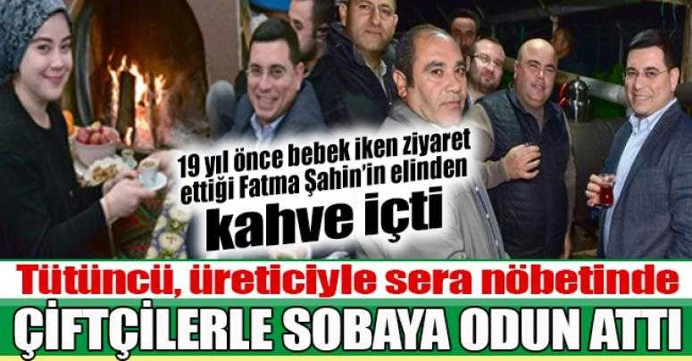 Tütüncü, üreticiyle sera nöbetinde