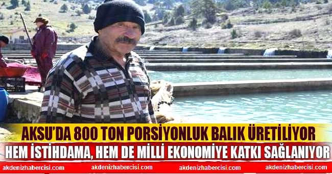 AKSU’DA 800 TON PORSİYONLUK BALIK ÜRETİLİYOR