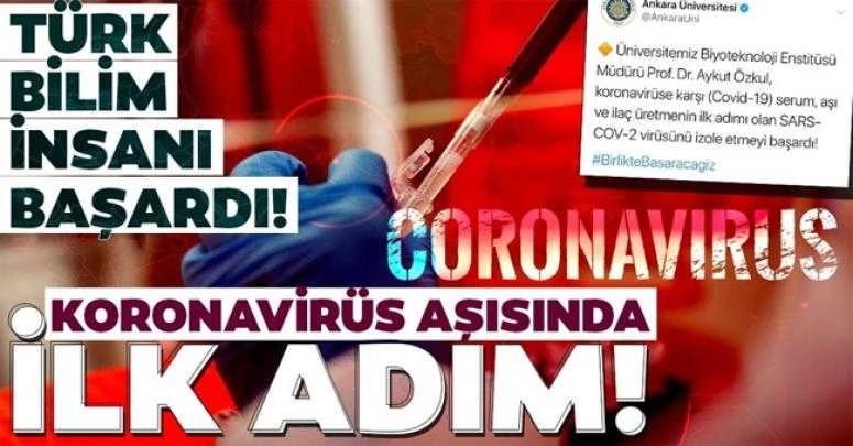 Türk bilim insanı Prof. Dr. Aykut Özkul, virüsün izolasyonunda ilk adımı tamamladı