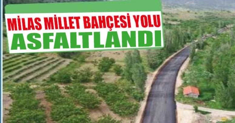 MİLAS MİLLET BAHÇESİ’NE DÖNDÜ ŞİMDİ DE YOLU ASFALTLANDI