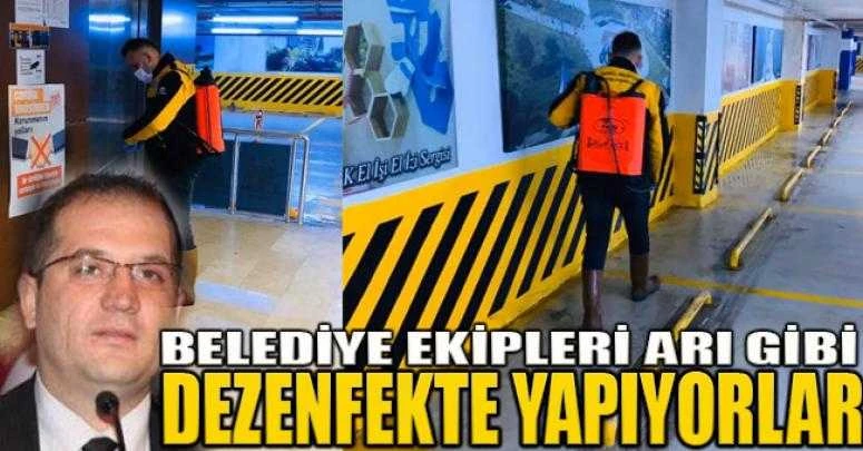 ISPARTA EKİPLERİ ARI GİBİ DEZENFEKTE ÇALIŞMASI YAPIYORLAR