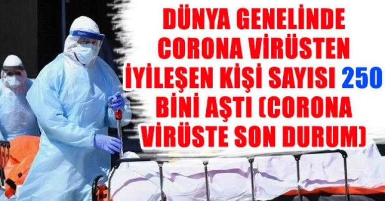 Dünya genelinde corona virüsten iyileşen kişi sayısı 250 bini aştı (Corona virüste son durum)
