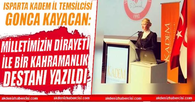 Isparta Kadem İl Temsilcisi Gonca Kayacan