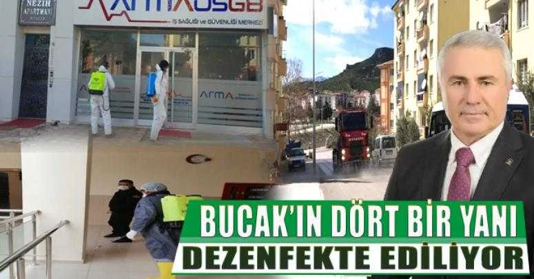 BUCAK’IN DÖRT YANI DEZENFEKTE EDİLİYOR