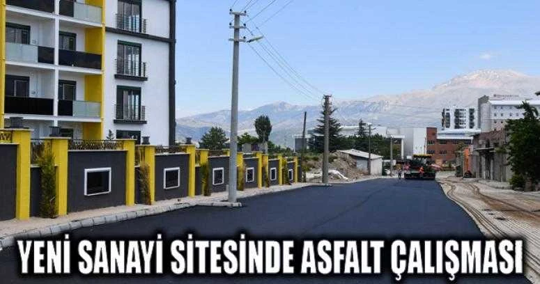 Isparta Yeni Sanayi Sitesinde asfalt çalışması
