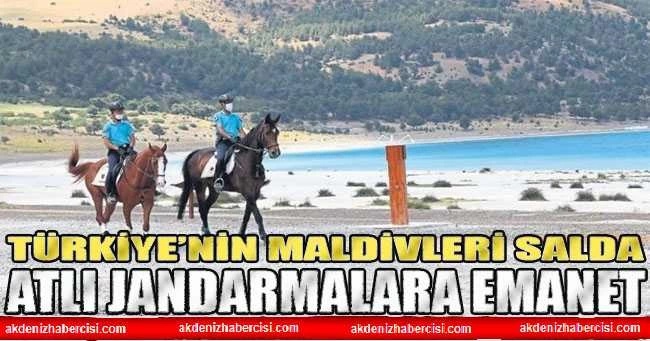 Salda Gölü atlı jandarmaya emanet