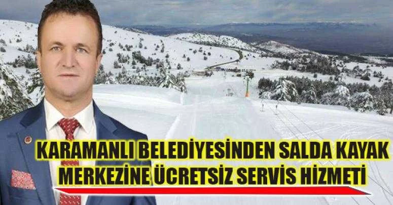 KARAMANLI BELEDİYESİNDEN ÜCRETSİZ SALDA KAYAK MERKEZİNE OTOBÜS SEFERİ