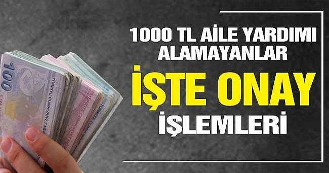 1000 TL Aile Yardımı Alamayanlar! Dikkat Etmeniz Gereken Onay Aşaması