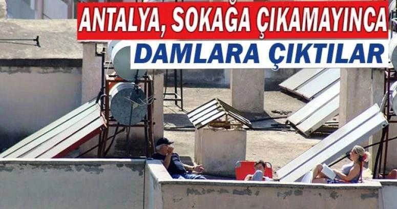 ANTALYA Sokağa çıkamayınca, damlara çıktılar