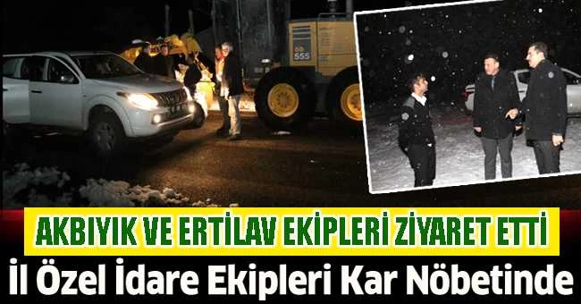 BURDUR İL ÖZEL İDARE EKİPLERİ KAR NÖBETİNDE
