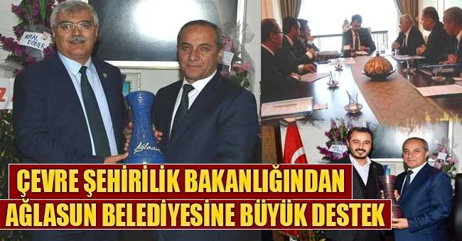 ÇERE ŞEHİRCİLİK BAKANLIĞINDAN AĞLASUN BELEDİYESİNE BÜYÜK DESTEK
