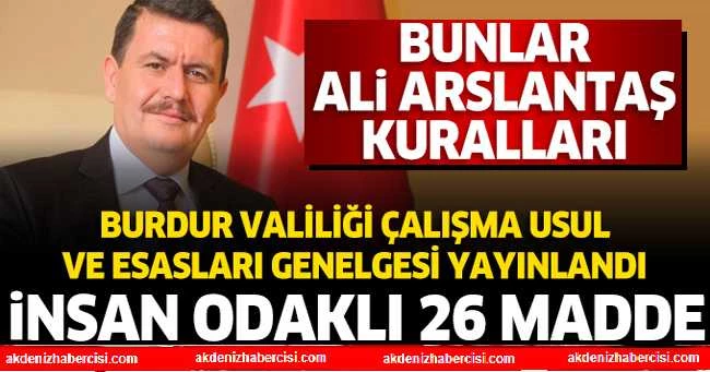 BUNLAR ALİ ARSLANTAŞ KURALLARI: İNSAN ODAKLI 26 MADDE