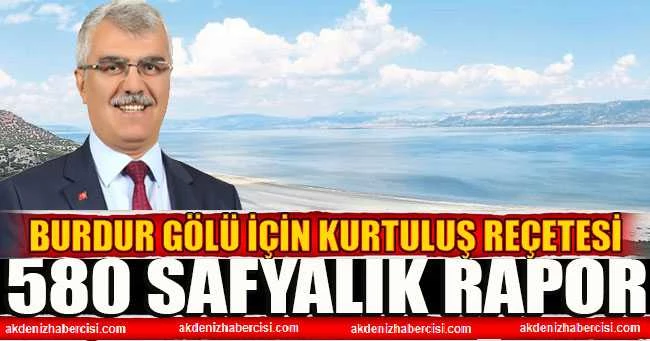Burdur Gölü için kurtuluş reçetesi