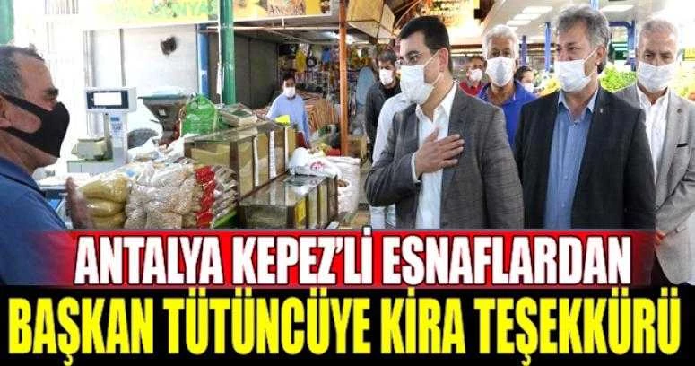 Esnaftan Tütüncü’ye kira teşekkürü