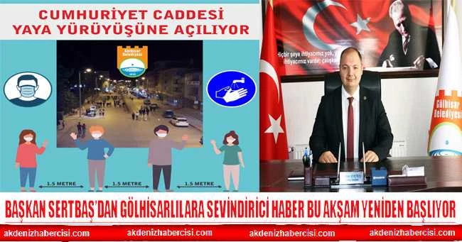 BAŞKAN SERTBAŞ’DAN GÖLHİSARLILARA SEVİNDİRİCİ HABER BU AKŞAM YENİDEN BAŞLIYOR