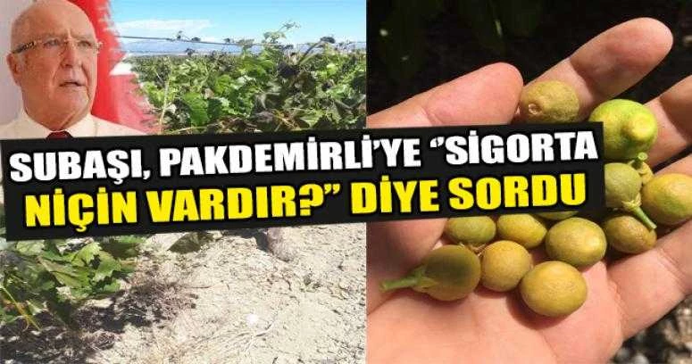 Subaşı, Pakdemirli’ye ‘’Sigorta Niçin vardır?’’ diye sordu