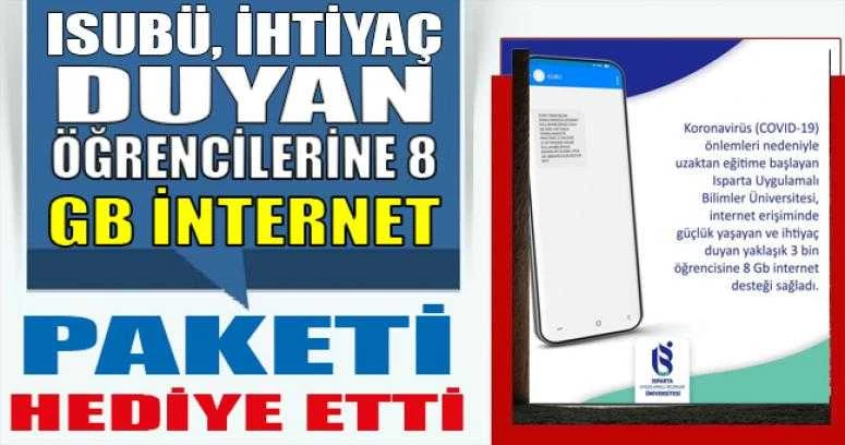 ISUBÜ, İHTİYAÇ DUYAN ÖĞRENCİLERİNE 8 GB İNTERNET PAKETİ HEDİYE ETTİ