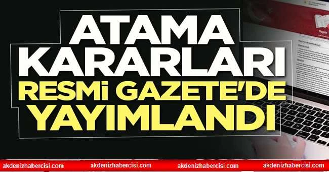 Atama kararları Resmi Gazete