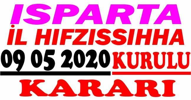 09 05 2020 İL HIFZISSIHHA KURULU KARARI