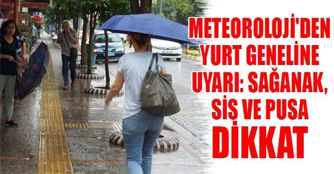 6 İLE GÖK GÜRÜLTÜLÜ YAĞMUR UYARISI