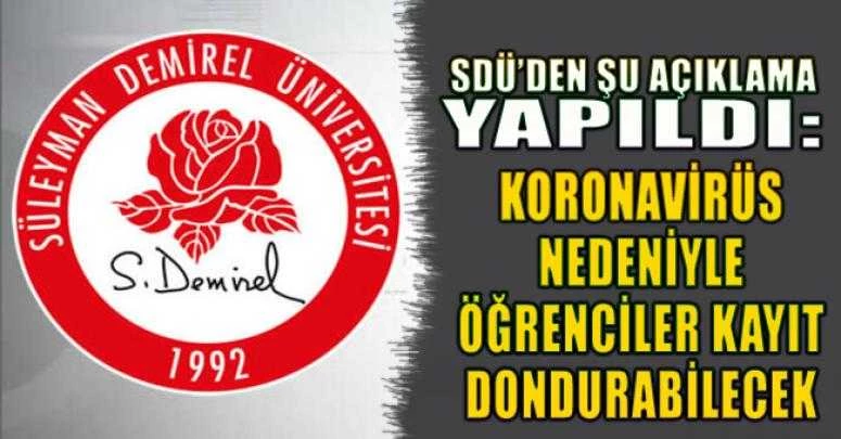 KORONAVİRÜS NEDENİYLE ÖĞRENCİLER KAYIT  DONDURABİLECEK
