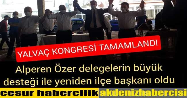 Alperen Özer delegelerin büyük desteği ile yeniden ilçe başkanı oldu